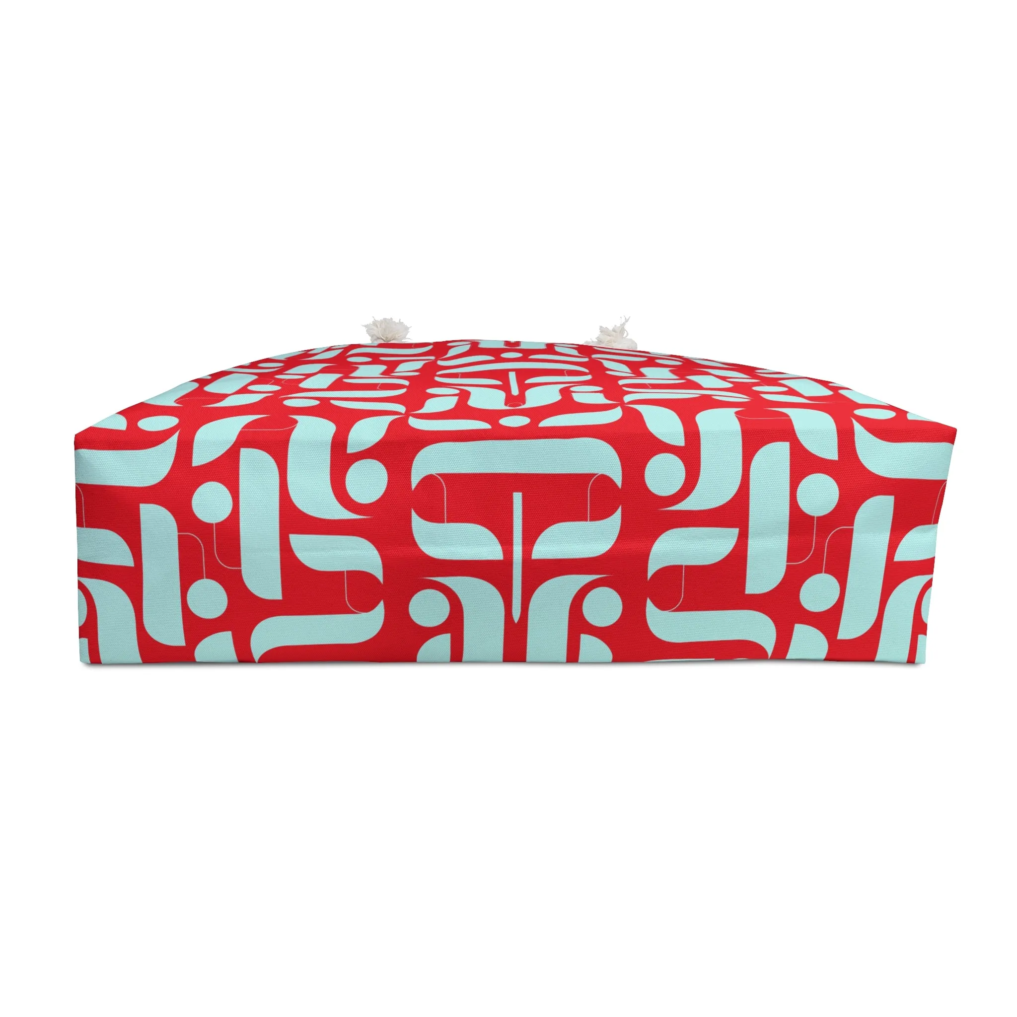 Avant-Grade Crimson and Sky Weekender Tote