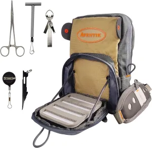 Aventik Fly Fishing Chest Bag Ultra Light Multiple Pockets Chest Pack with Vest Pack Tool Combo