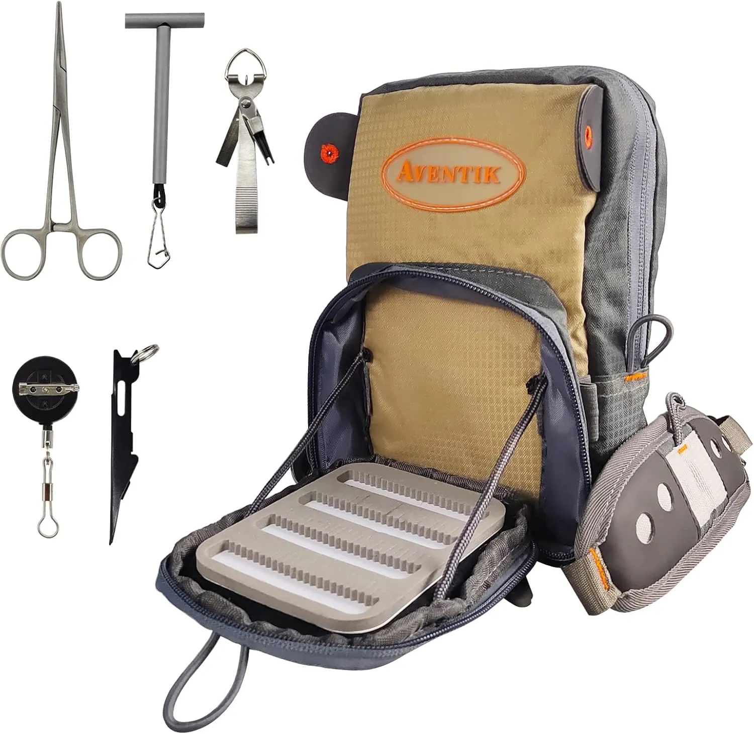 Aventik Fly Fishing Chest Bag Ultra Light Multiple Pockets Chest Pack with Vest Pack Tool Combo