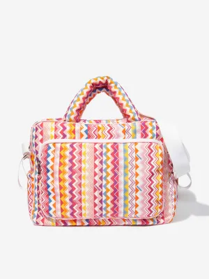 Baby Zigzag Changing Bag in Pink (35cm)