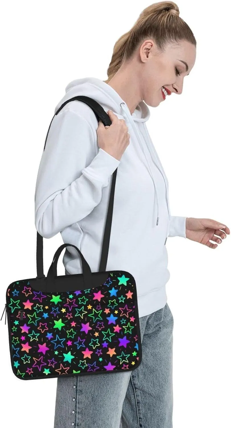 Bats Under The Stars Laptop Bag Classic Slim Briefcase Messenger Bag, Spacious, Ergonomic