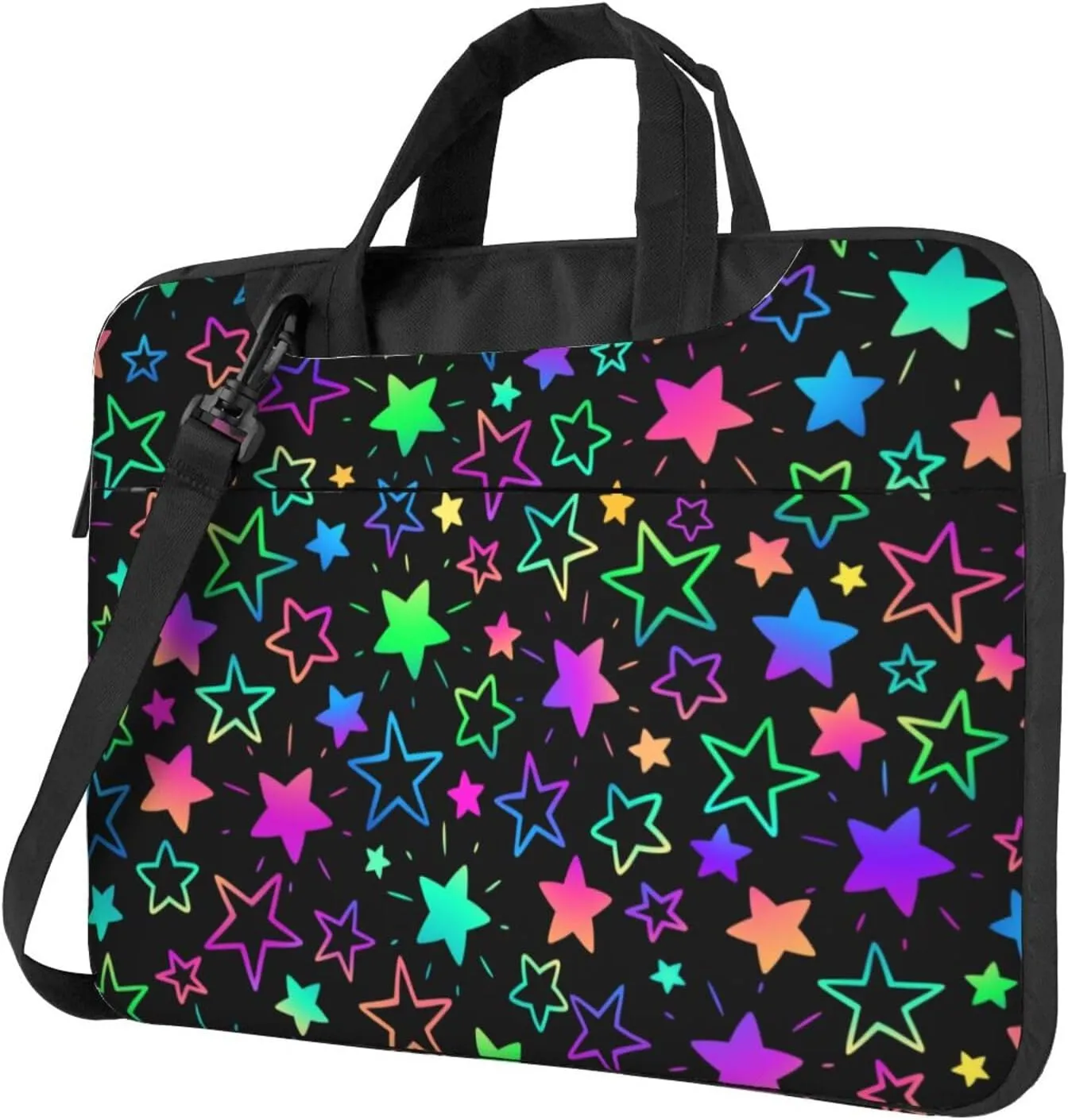 Bats Under The Stars Laptop Bag Classic Slim Briefcase Messenger Bag, Spacious, Ergonomic