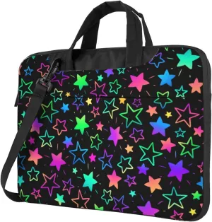 Bats Under The Stars Laptop Bag Classic Slim Briefcase Messenger Bag, Spacious, Ergonomic