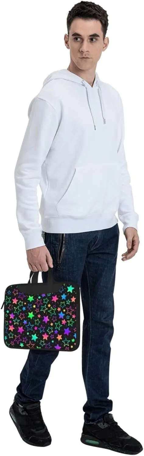 Bats Under The Stars Laptop Bag Classic Slim Briefcase Messenger Bag, Spacious, Ergonomic