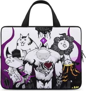Battle-Cats Slim Laptop Bag - Lightweight And Water-Resistant Carrying Case with Handle