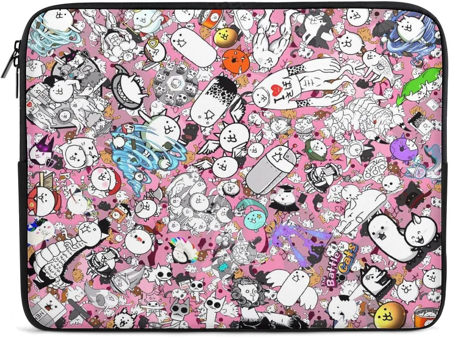 Battle-Cats Slim Laptop Bag - Lightweight And Water-Resistant Carrying Case with Handle