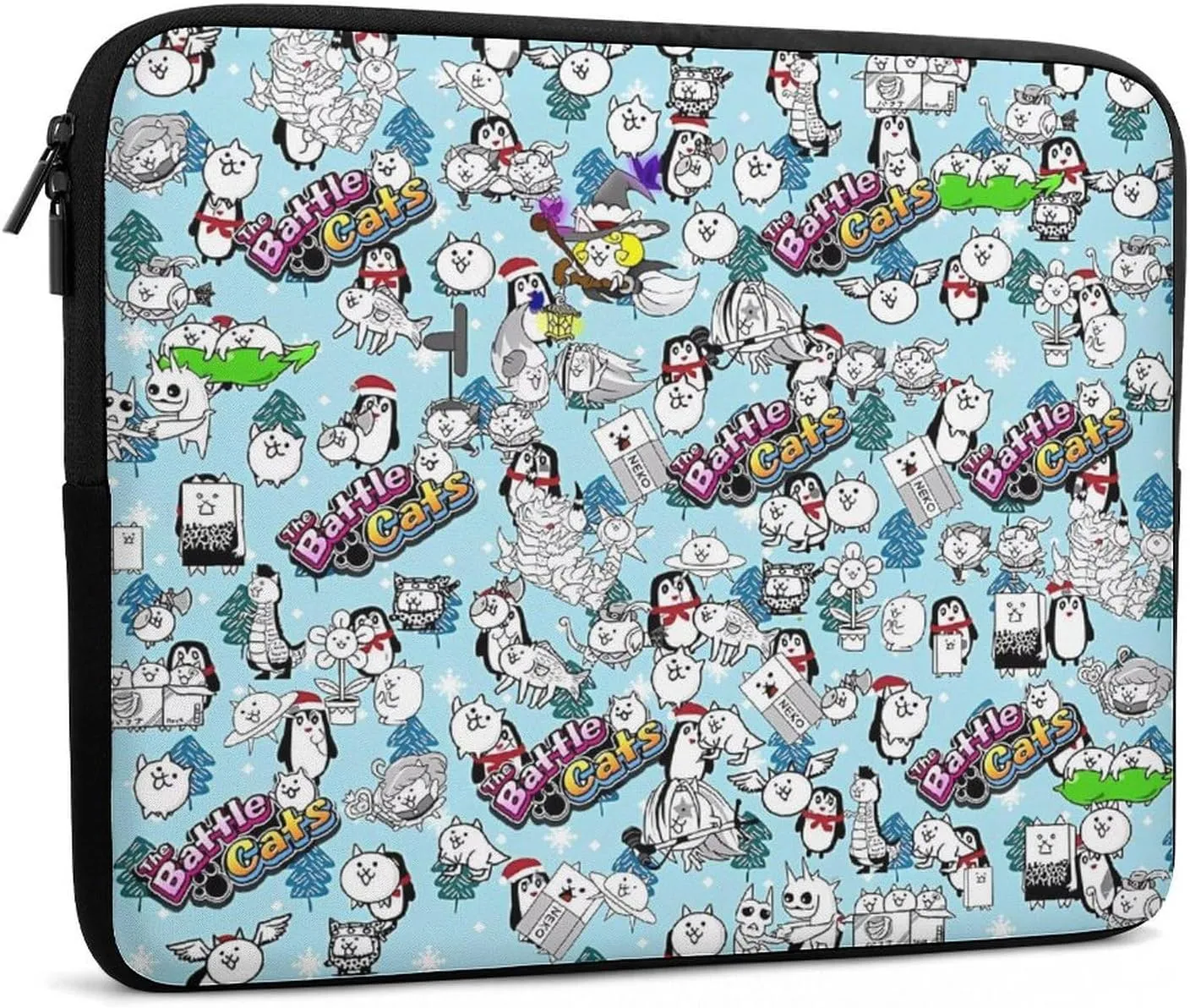 Battle-Cats Slim Laptop Bag - Lightweight And Water-Resistant Carrying Case with Handle