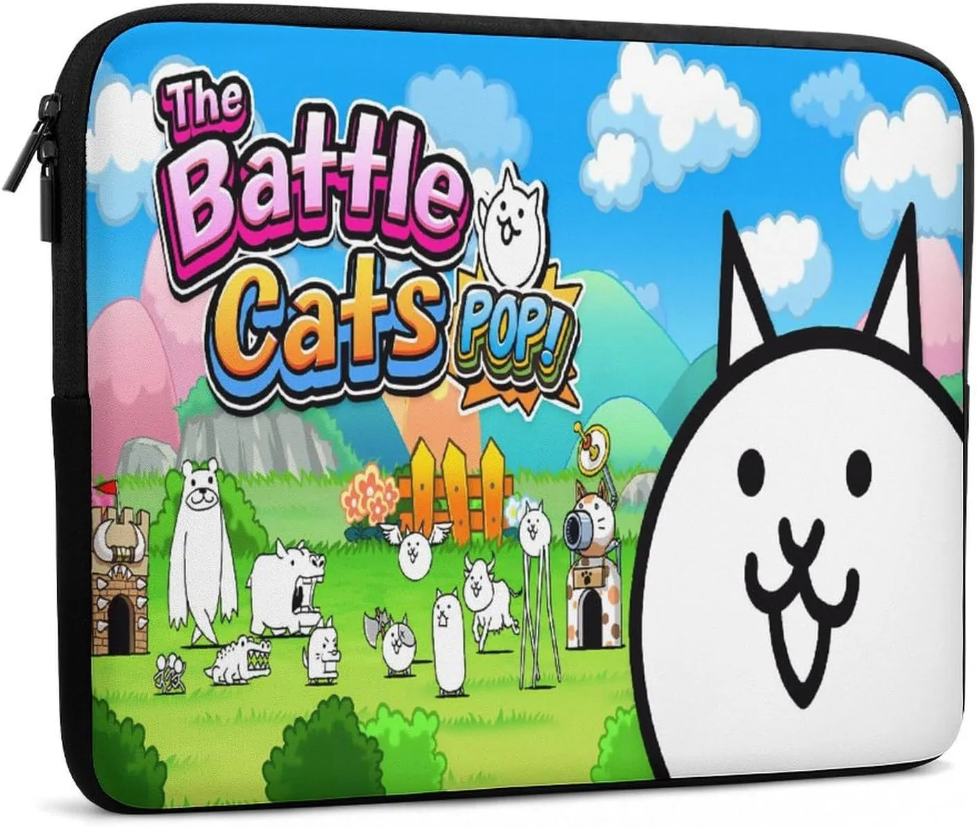 Battle-Cats Slim Laptop Bag - Lightweight And Water-Resistant Carrying Case with Handle