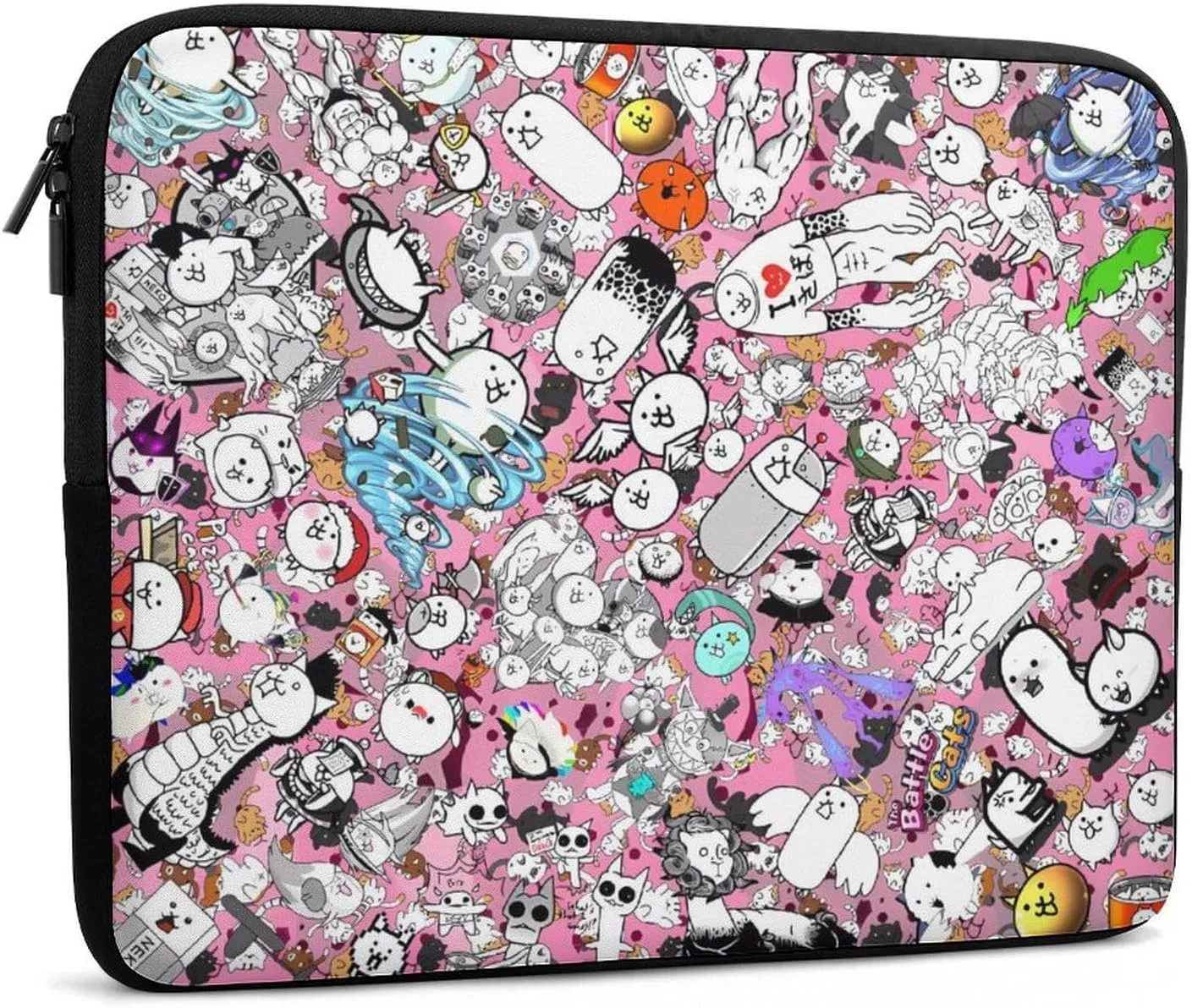 Battle-Cats Slim Laptop Bag - Lightweight And Water-Resistant Carrying Case with Handle