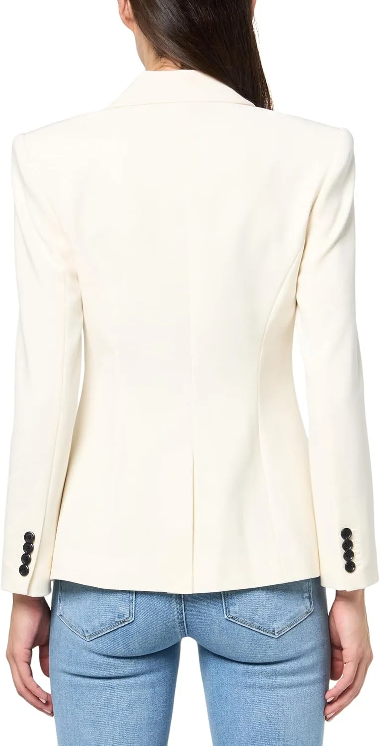 BCBGMAXAZRIA Women's Long Sleeve V Neck Slim Fit Blazer Jacket