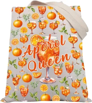 BDPWSS Aperol Spritz Gift Aperol Spritz Summer Drink Cocktail Gift Aperol Queen Tote Bag Cocktail Party Supplies For Friend