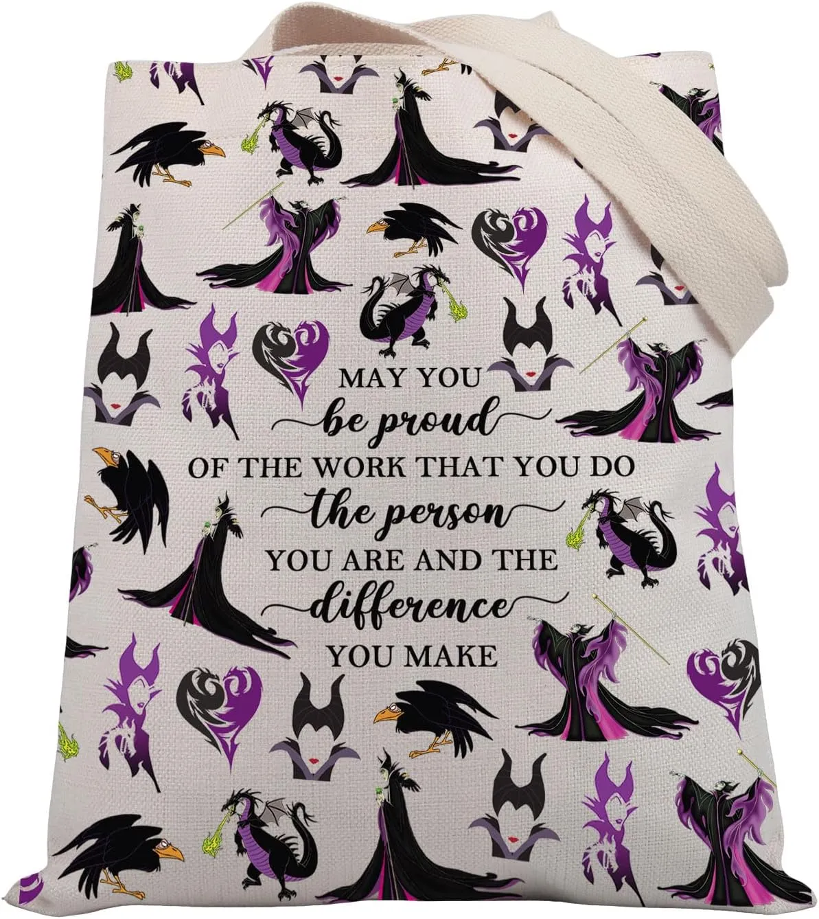 BDPWSS Villain Tote Bag Evil Female Gift Villain Inspired Gift May You Be Proud Of The Difference You Make Travel Pouch