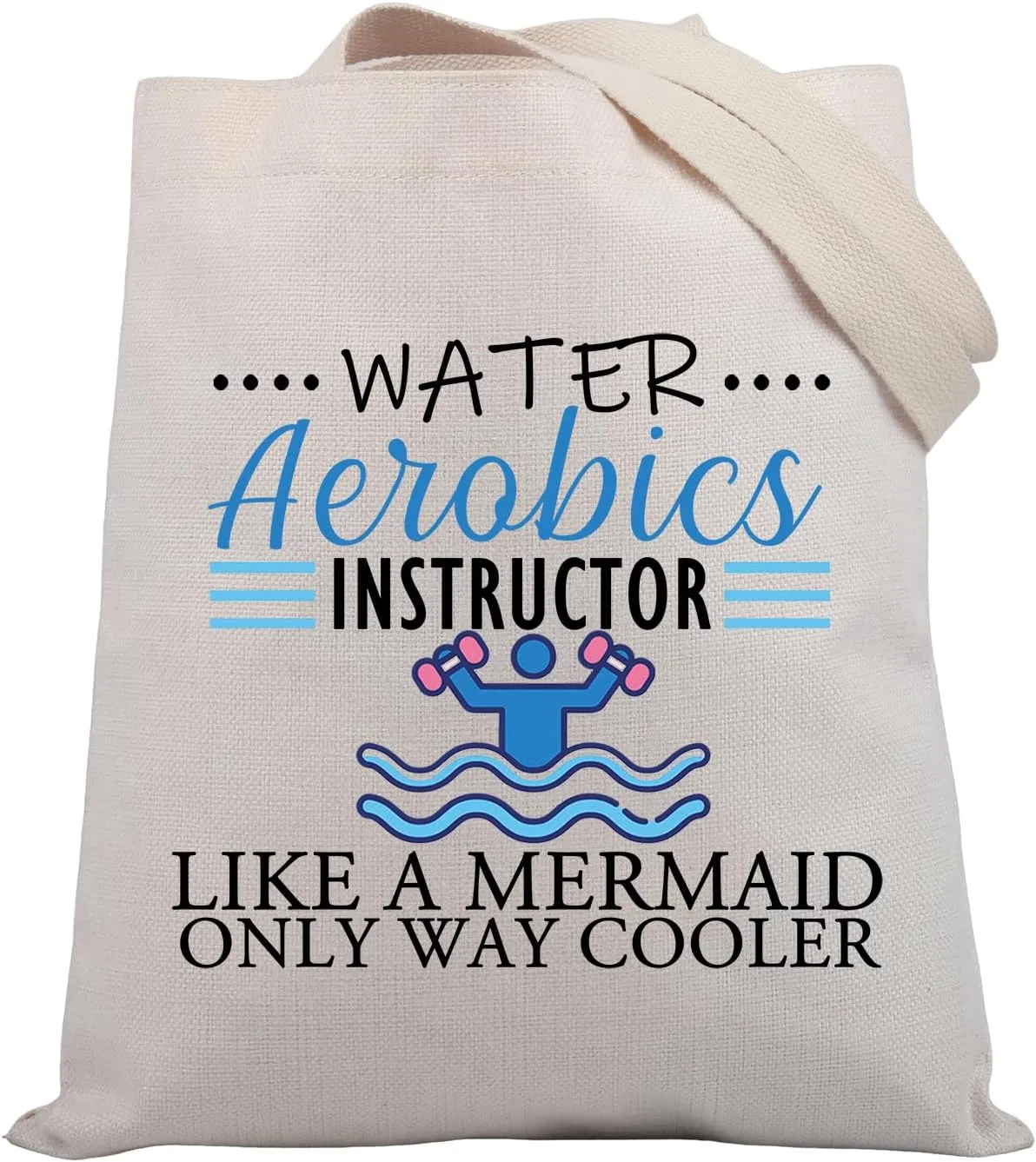 BDPWSS Water Aerobics Instructor Gift Swimming Coach Tote Bag Water Aerobics Instructor Like a Mermaid Only Way Cooler Gift