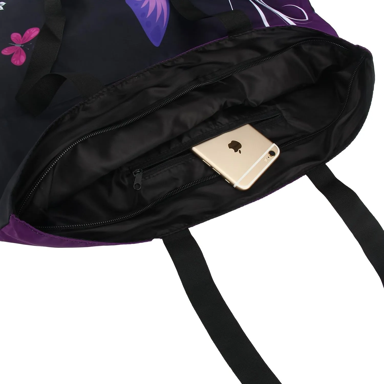 Beach Tote Bags Travel Totes Bag Shopping Zippered Tote for Women Foldable Waterproof Overnight Handbag
