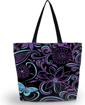 Beach Tote Bags Travel Totes Bag Shopping Zippered Tote for Women Foldable Waterproof Overnight Handbag