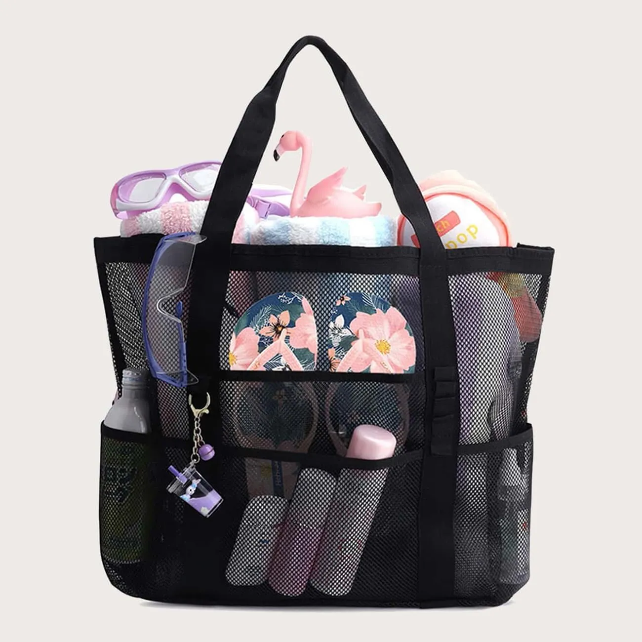 Beach Tote Bags Travel Totes Bag Shopping Zippered Tote for Women Foldable Waterproof Overnight Handbag