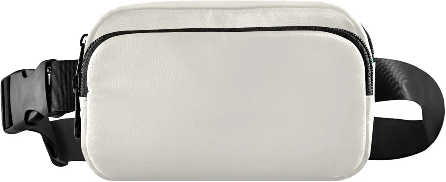 Beige Fanny Belt Bag Waist Packs Crossbody Bags Bum Bag for Running Hiking Travel Workout Adjustable Strap for Women Men