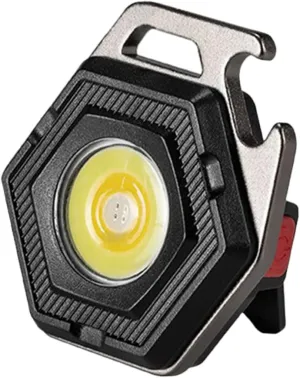 BESPORTBLE Work Keychain Light Cob Keyring Mini Flashlight Pocket Rechargeable Multi-Function Outdoor Type-c