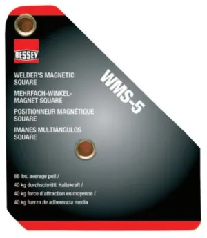 BESSEY® WMS Series Magnetic Squares, 112 lb, WMS-5