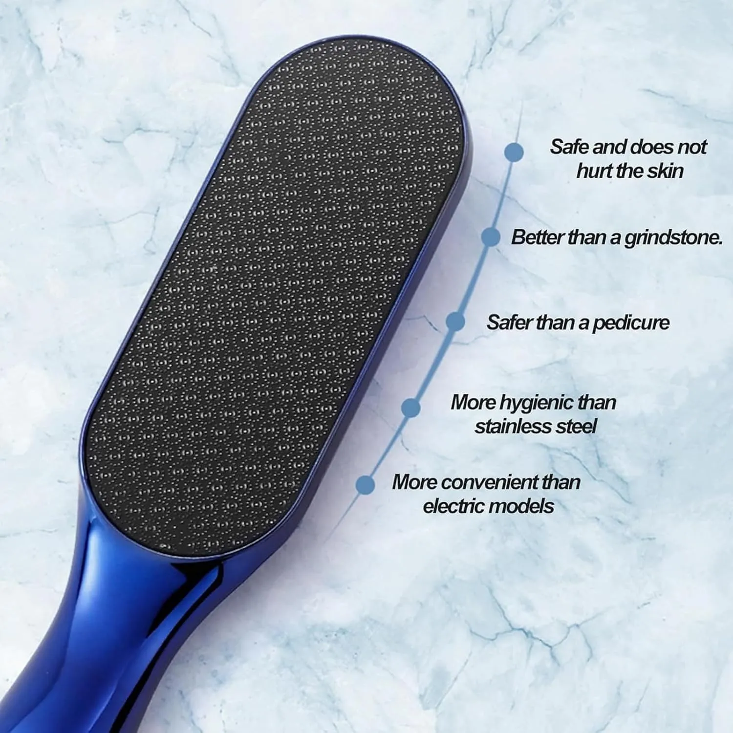 Beyond The Cream Foot File, Nano Glass Foot File Callus Remover, Professional Foot Care Tools to Removes Hard Skin and Dead Skin for Dry and Wet Feet (Blue Gold)