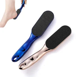 Beyond The Cream Foot File, Nano Glass Foot File Callus Remover, Professional Foot Care Tools to Removes Hard Skin and Dead Skin for Dry and Wet Feet (Blue Gold)