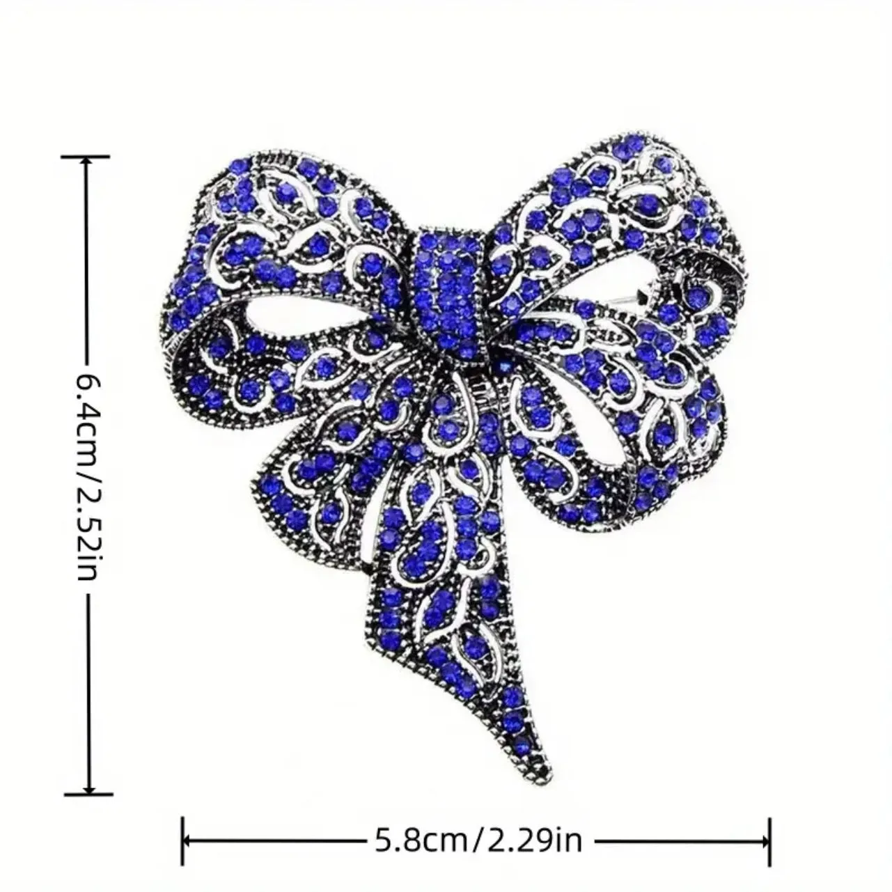 Black Bow Brooch Pin