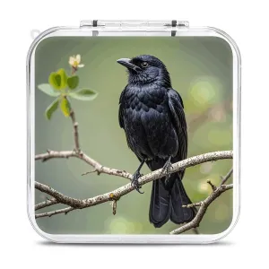 Black Crow Birds on A Branch Switch Game Case Switch Game Holder Cartridge Case Storage 12 Games & 2 Micro Sd Card Slots, Travel Carry Cases, Portable Games Card Storage, Hard Shell, Buckle Closure
