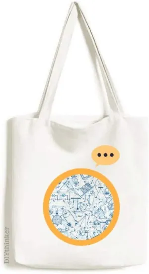 Blue Physical Electromagnetic Mechanics Chart Expression Gift Sack Canvas Tote Shoulder Bag