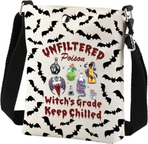 BNQL Unfiltered Poison Witches Crossbody Bag Halloween Witch Gifts Spooky Season Gifts Halloween Crossbody Cell Phone Purse