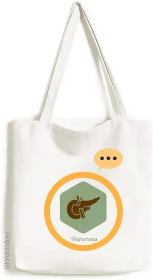 Body Internal Organs Pancreas Expression Gift Sack Canvas Tote Shoulder Bag