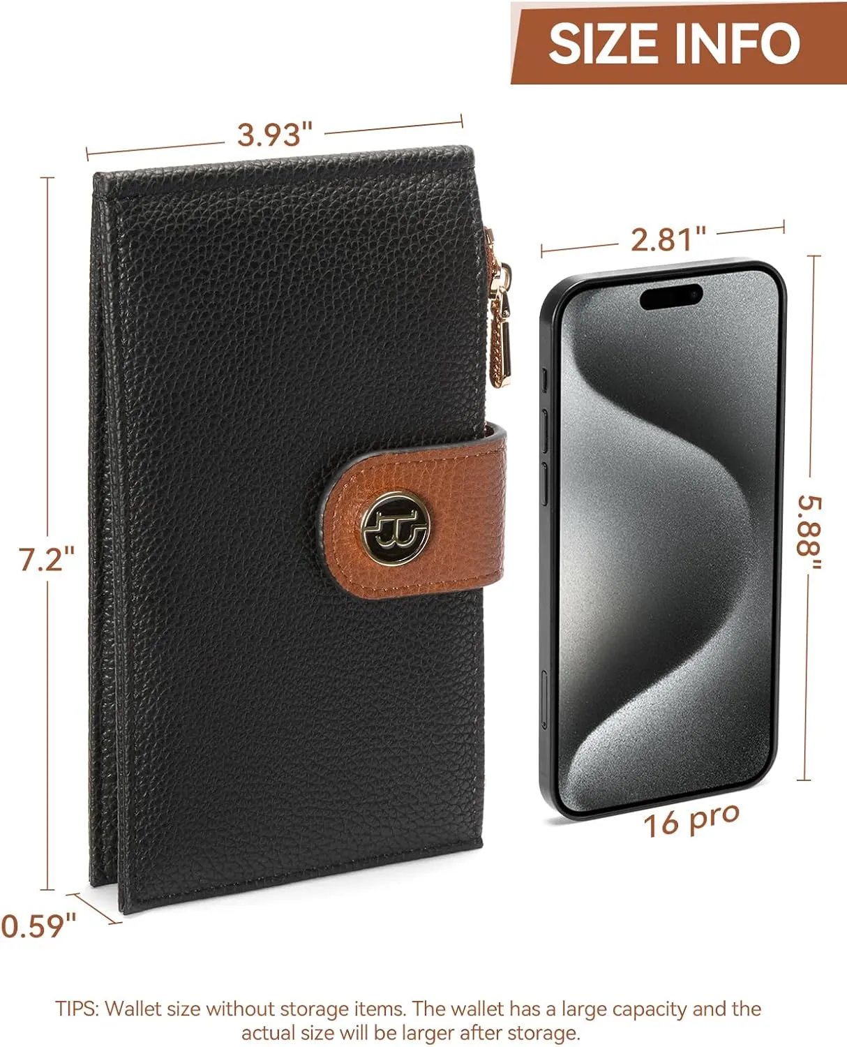 BOSTANTEN Leather Wallets for Women RFID Blocking Slim Bofild Purse Card Holder with Zipper Pocket