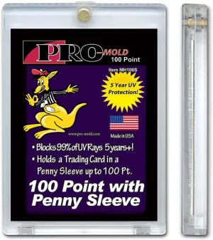 Box(20) Pro-Mold 100 pt. Magnetic One Touch Card Holders Holds Sleeved Card MH100S