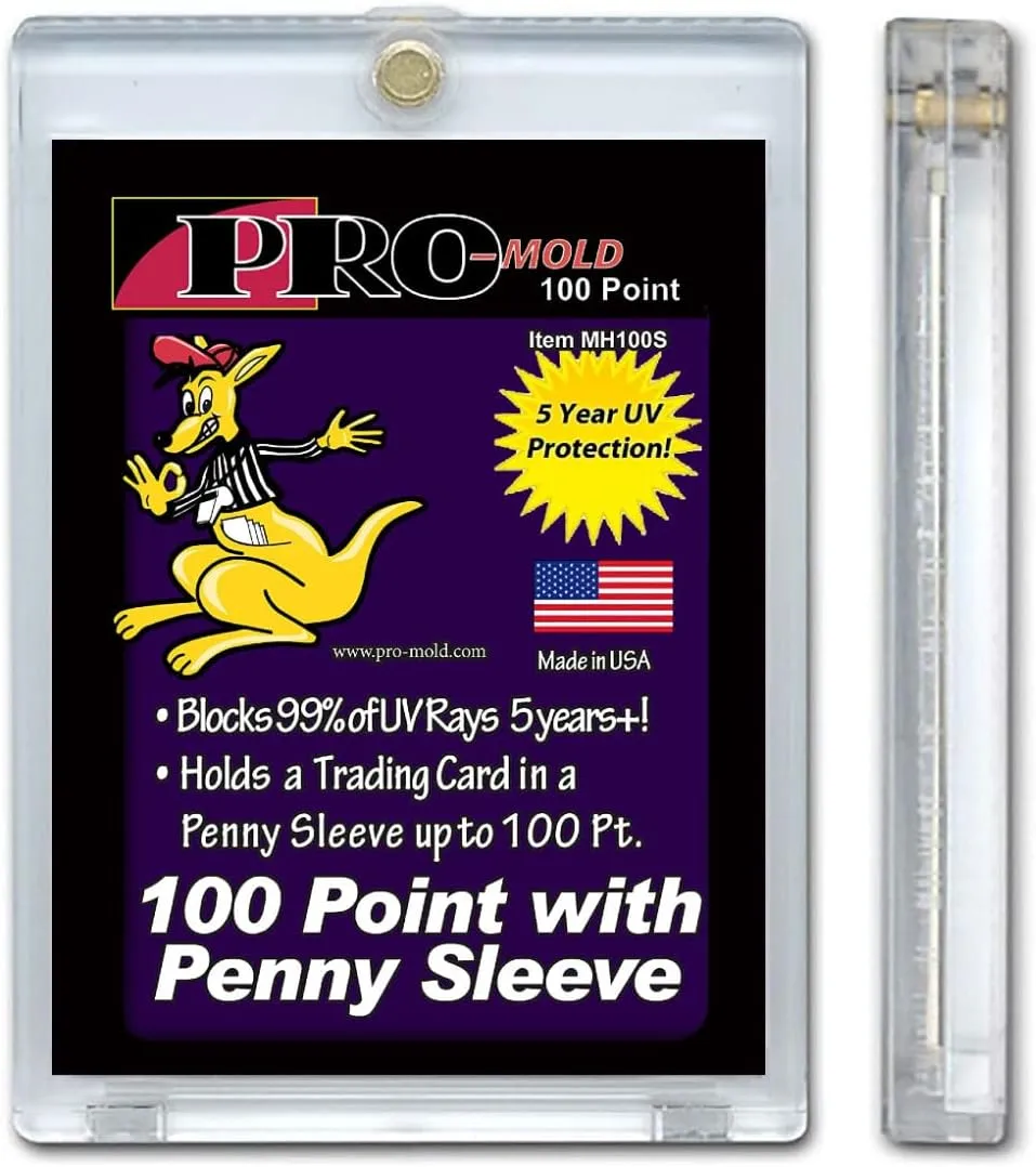 Box(20) Pro-Mold 100 pt. Magnetic One Touch Card Holders Holds Sleeved Card MH100S