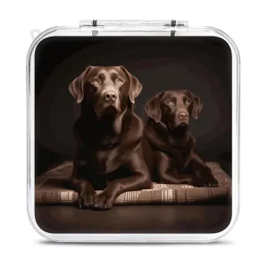 Brown Labrador Retriever Switch Game Case Switch Game Holder Cartridge Case Storage 12 Games & 2 Micro Sd Card Slots, Travel Carry Cases, Portable Games Card Storage, Hard Shell, Buckle Closure