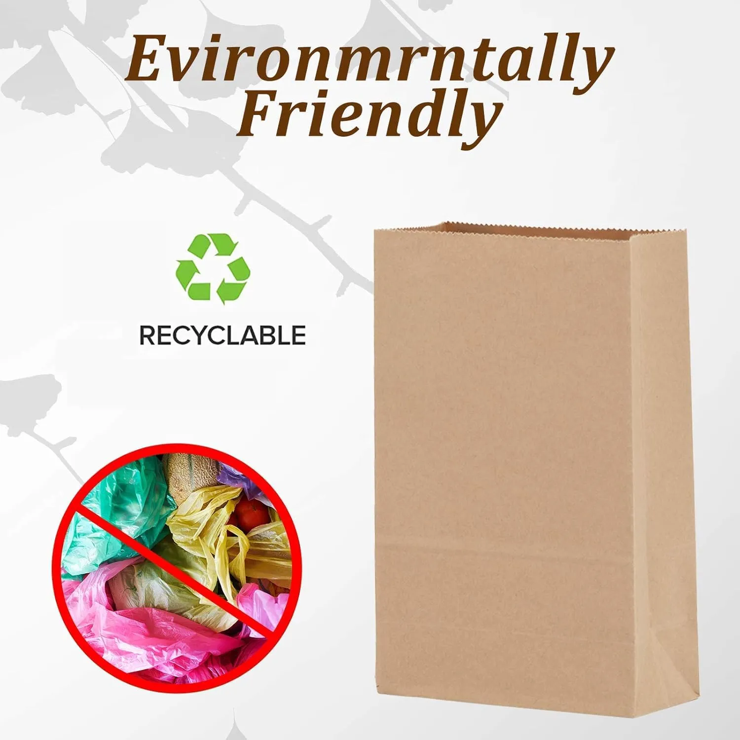 Brown Paper Lunch Bags for Small Business (200 Count)