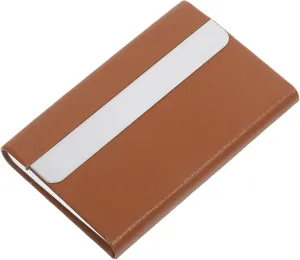 Business Card Holder Box and PU Organizer for Credit Cards Name Cards Portable Case for Suit Pocket Handbag Present for Professionals