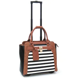 Cabrelli Sally Stripe 15" Rolling Briefcase