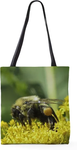CafePress Bee With Pollen Sacs 18"x18" Reusable Grocery Shopping Sling Tote Bag