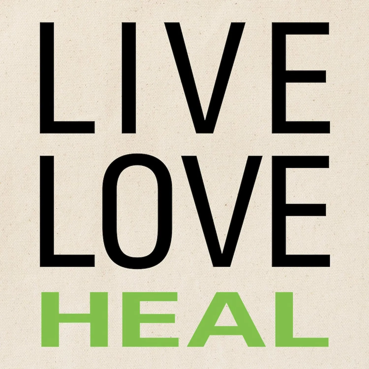 CafePress Live Love Heal Tote Bag Reusable Natural Beige Canvas Shopping Bag