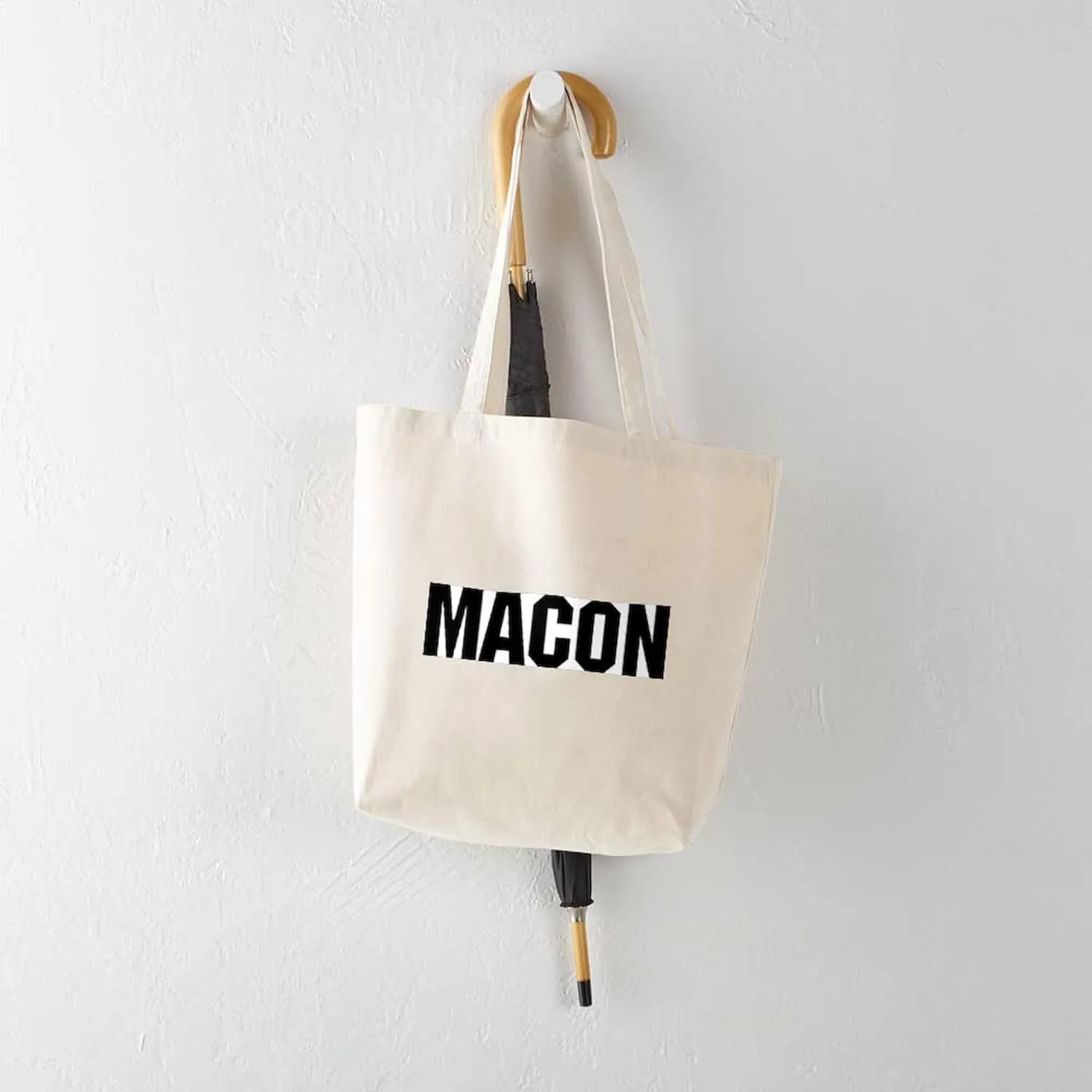 CafePress Macon, Georgia Tote Bag Natural Canvas Tote Bag, Reusable Shopping Bag