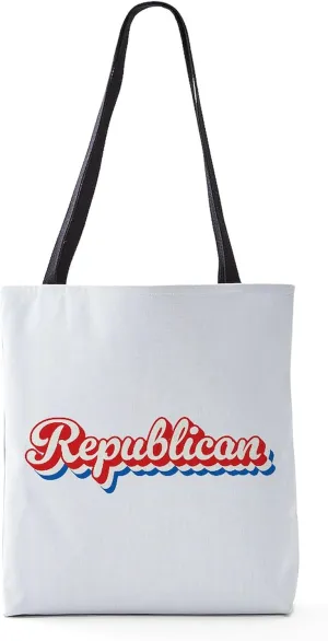 CafePress Republican Script 18"x18" Reusable Grocery Shopping Sling Tote Bag