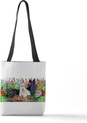CafePress Scottie Garden Patrol 13"x13" Reusable Grocery Shopping Sling Tote Bag