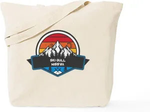 CafePress Ski Gull Nisswa Minnesota Reusable Natural Beige Canvas Shopping Bag
