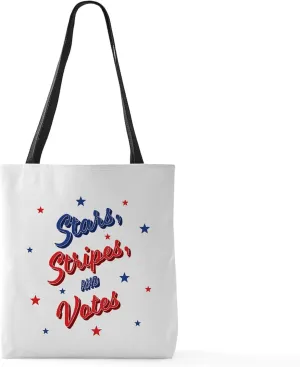 CafePress Stars, Stripes, And Votes Large Tote Bag 18"x18" Reusable Grocery Shopping Sling Tote Bag