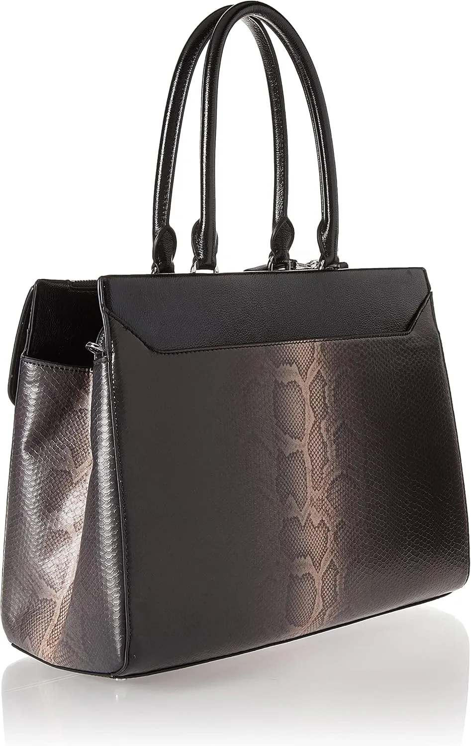 Calvin Klein Becky Tote Bag – 2 in 1, Vegan Leather, Monogram, 3 Pockets