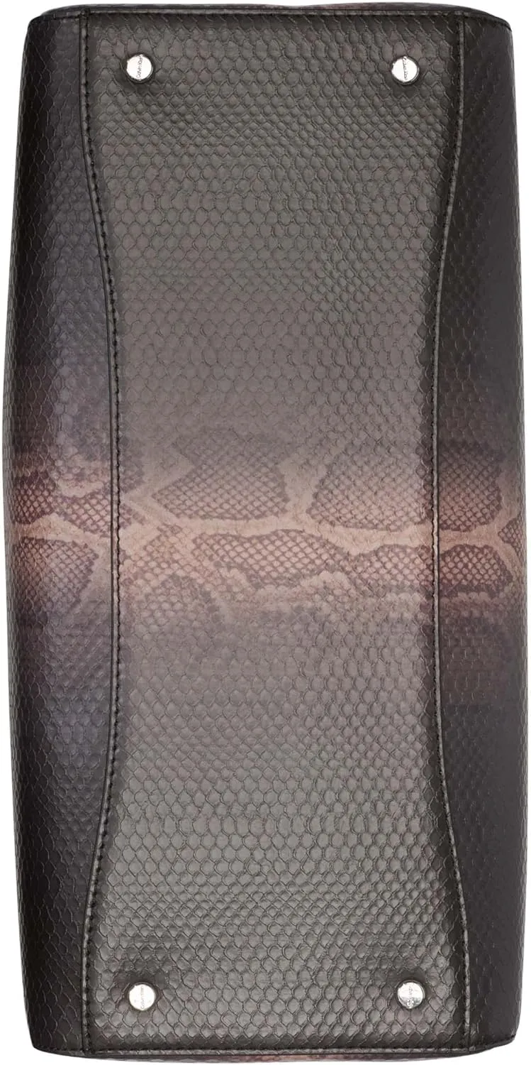 Calvin Klein Becky Tote Bag – 2 in 1, Vegan Leather, Monogram, 3 Pockets