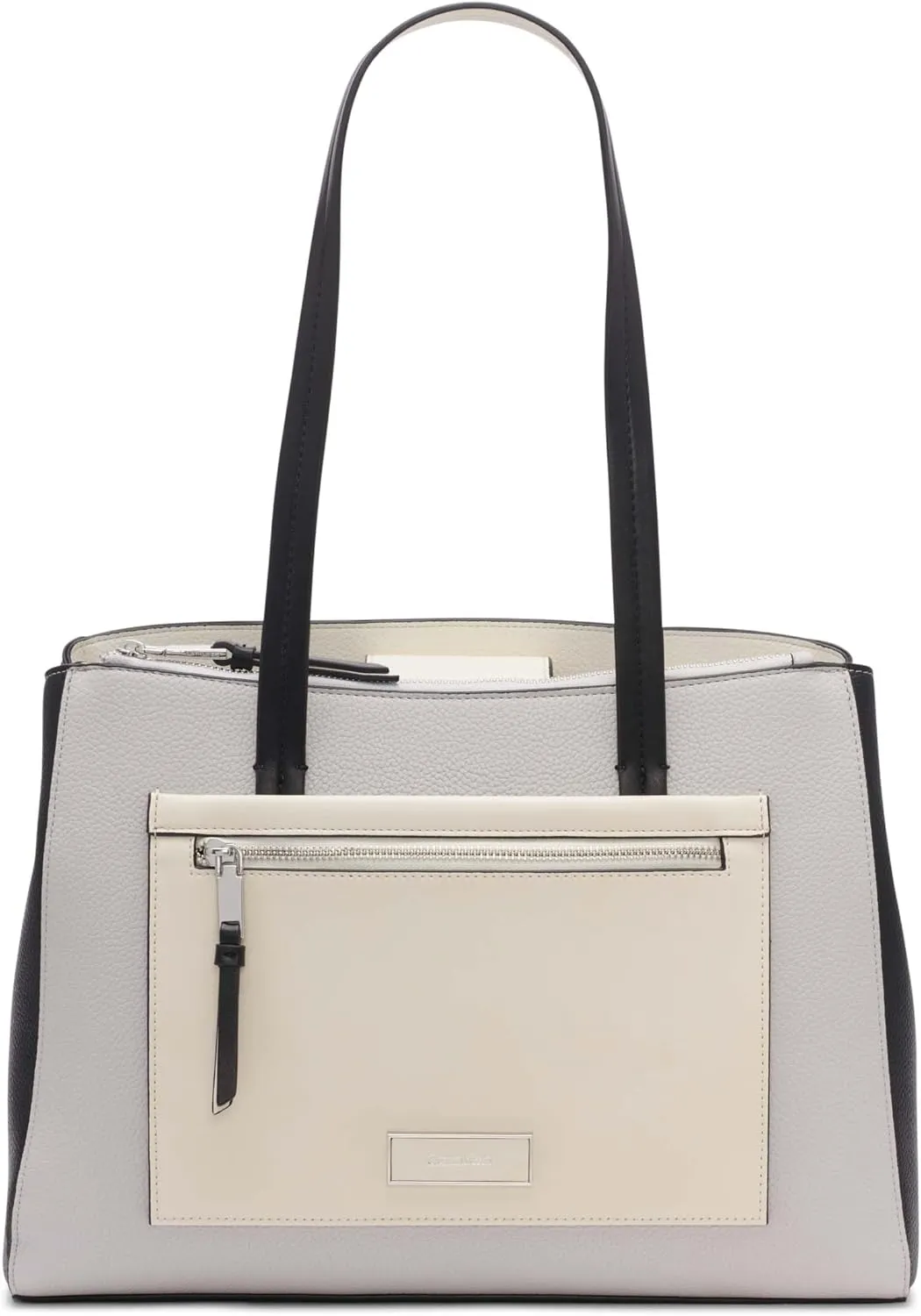 Calvin Klein Women's Hadley Tote Bag – 2 in 1, Vegan Leather, 5 Pockets