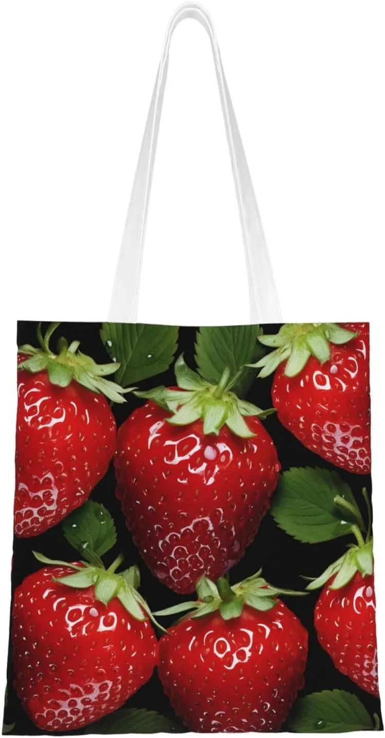 Canvas Tote Bag For Women Reusable Shopping Bag Casual Stars Crimson And Blue Shoulder Bag Handbag For Travel