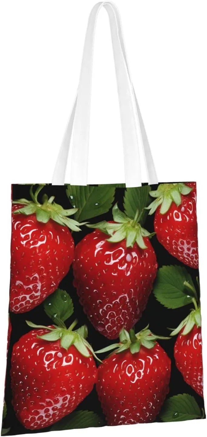 Canvas Tote Bag For Women Reusable Shopping Bag Casual Stars Crimson And Blue Shoulder Bag Handbag For Travel