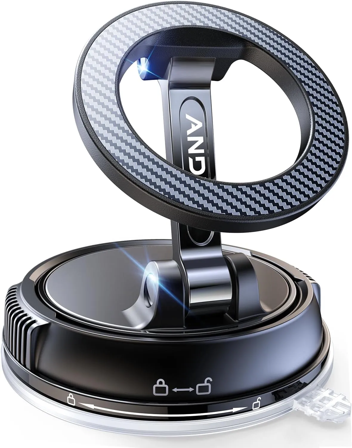 Car Phone Holder for Magsafe [78 LBS Strongest Suction & 2400gf Strongest Magnetic] 360° Adjustable Car Phone Mount, Phone Holders for Your Car for iPhone 16 Pro Max 15 14 13 12 Plus (Carbon Fiber)